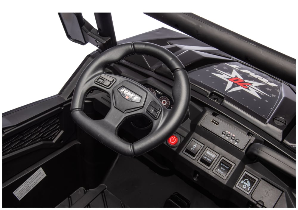 Masinuta electrica 6 roti XB-1038A 4x4 Off-Road pentru copii, 24V 7Ah, 4 motoare 200W, telecomanda, roti EVA, scaun piele, NEGRU, 3-8 ani [11]