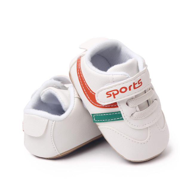 Adidasi albi cu dungi colorate - Sports [5]