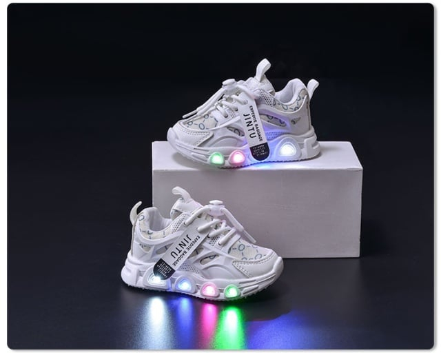 Adidasi albi cu luminite - Seika [1]