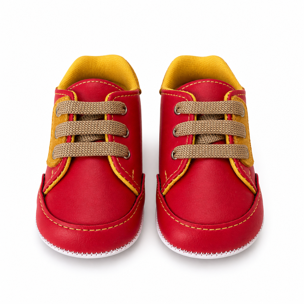 Adidasi bebe cu sireturi red - Pattini [5]
