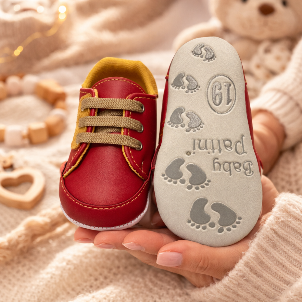 Adidasi bebe cu sireturi red - Pattini [2]