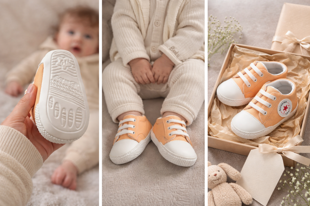 Adidasi bebelusi LEONCINO galben cu sireturi [4]