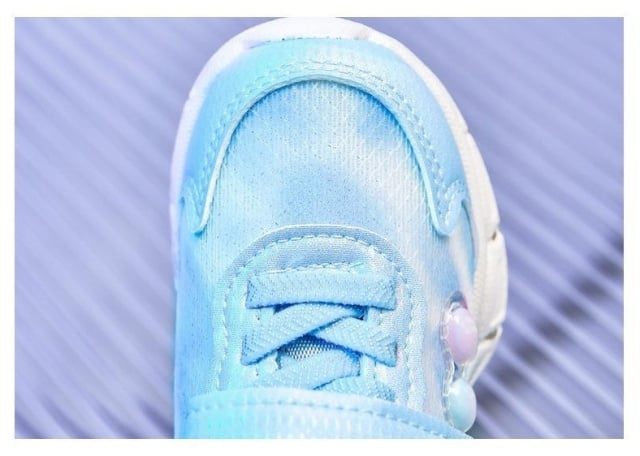 Adidasi bleu cu sidef ALB si luminite - Lolly [4]