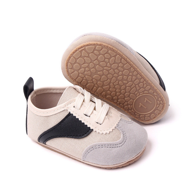 Adidasi crem cu negru si gri - Sporty [1]