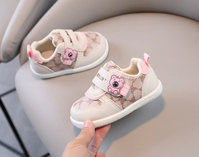 Adidasi CREM pentru fetite - Pink Teddy [1]