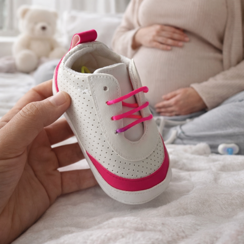 Adidasi Funny alb roz sireturi colorate [4]