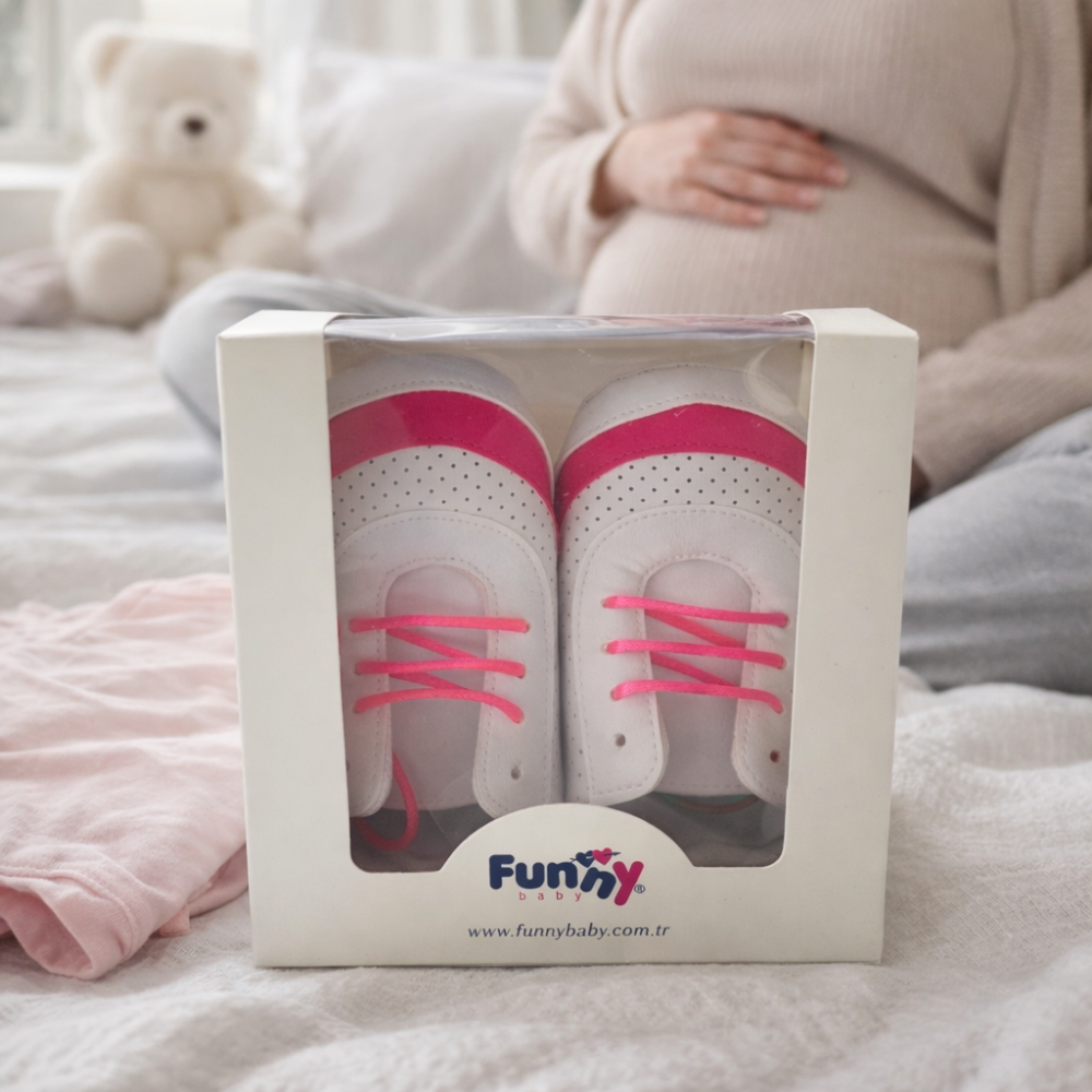 Adidasi Funny alb roz sireturi colorate [3]