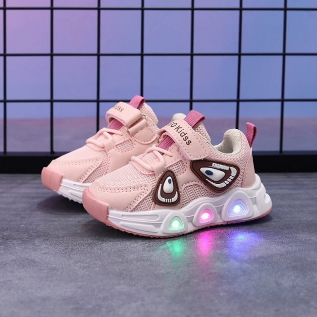 Adidasi ROZ cu luminite Panda New Style [3]