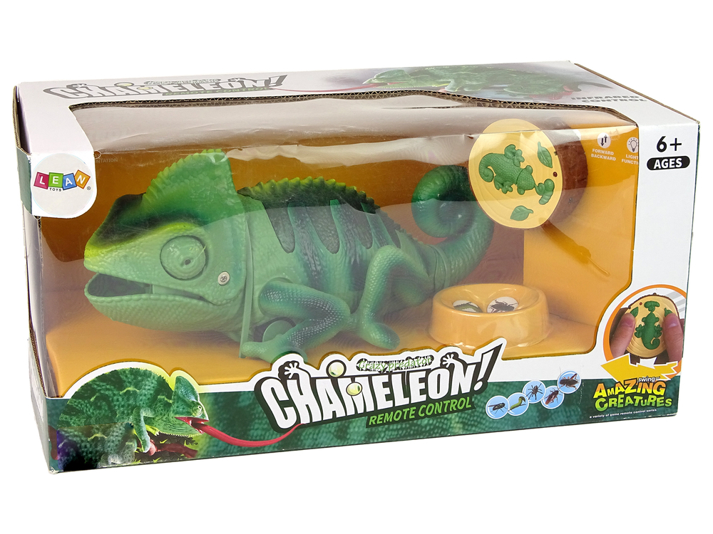 Animale R/C Cameleon cu telecomanda lumini verzi 28 cm, 6 ani+ [2]