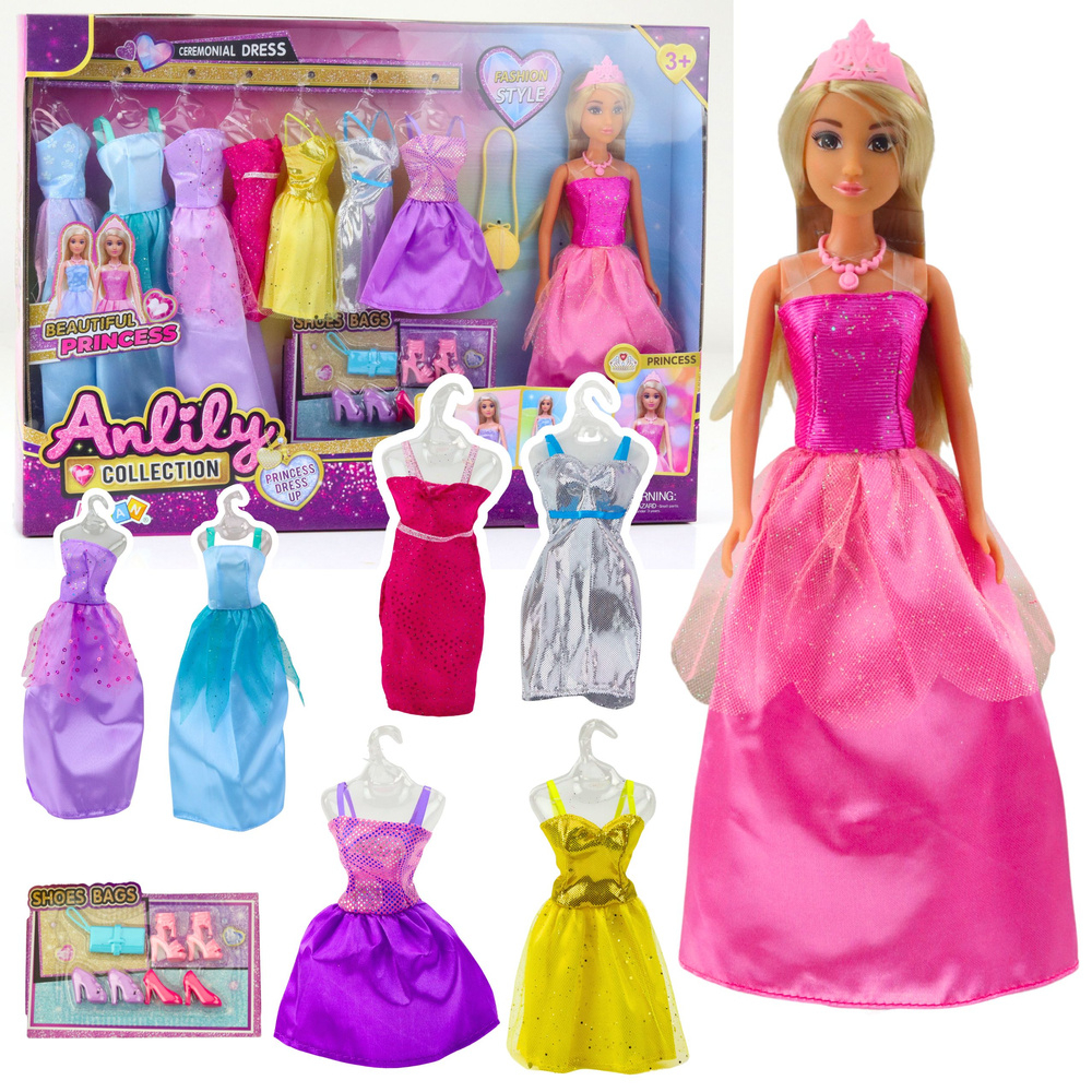 Anlily - Papusa Fashion cu 17 Piese: Rochii, Pantofi si Genti [1]