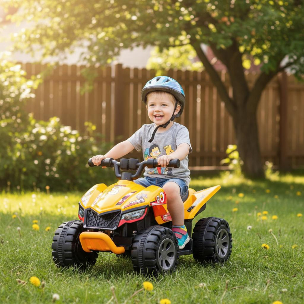 ATV Electric pentru Copii 6V – Model Sport – Galben [3]