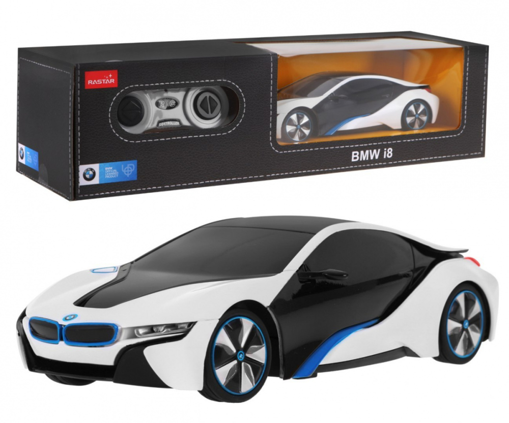 Masina cu Telecomanda R/C BMW i8 Alb 1:24 RASTAR [2]