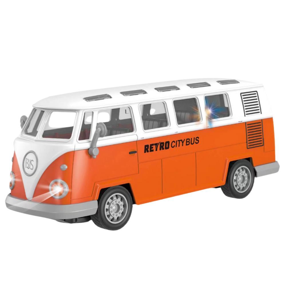 Autobuz cu telecomanda Retro City Bus cu lumini 1:30, 3 ani+ [2]