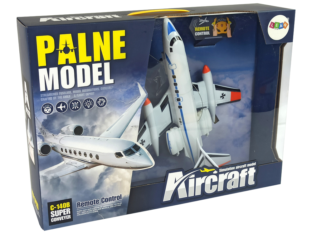 Avion cu telecomanda de pasageri cu lumini 40 Mhz, 3 ani+ [5]