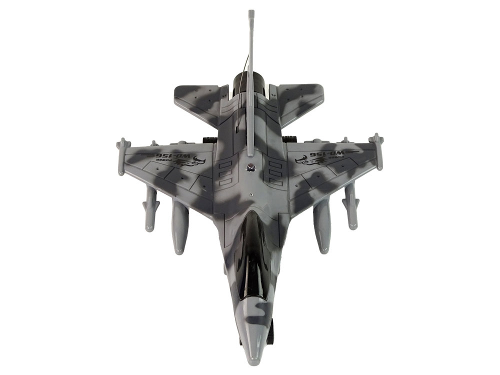 Avion cu telecomanda Military Jet Fighter gri cu lumini, 3 ani+ [4]