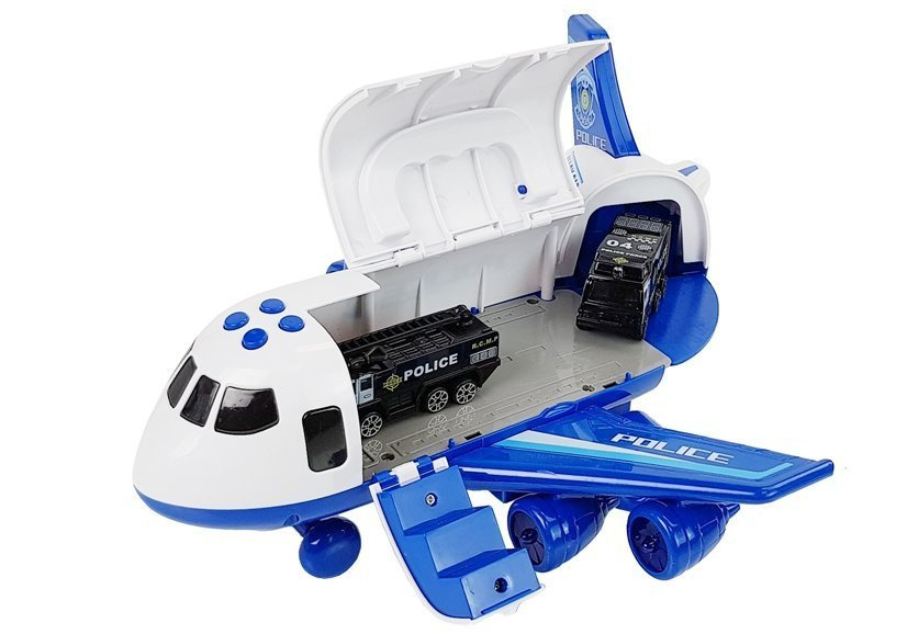 Avion Politie Pliabil cu Masinute 1:64 cu Lumini si Sunete [4]