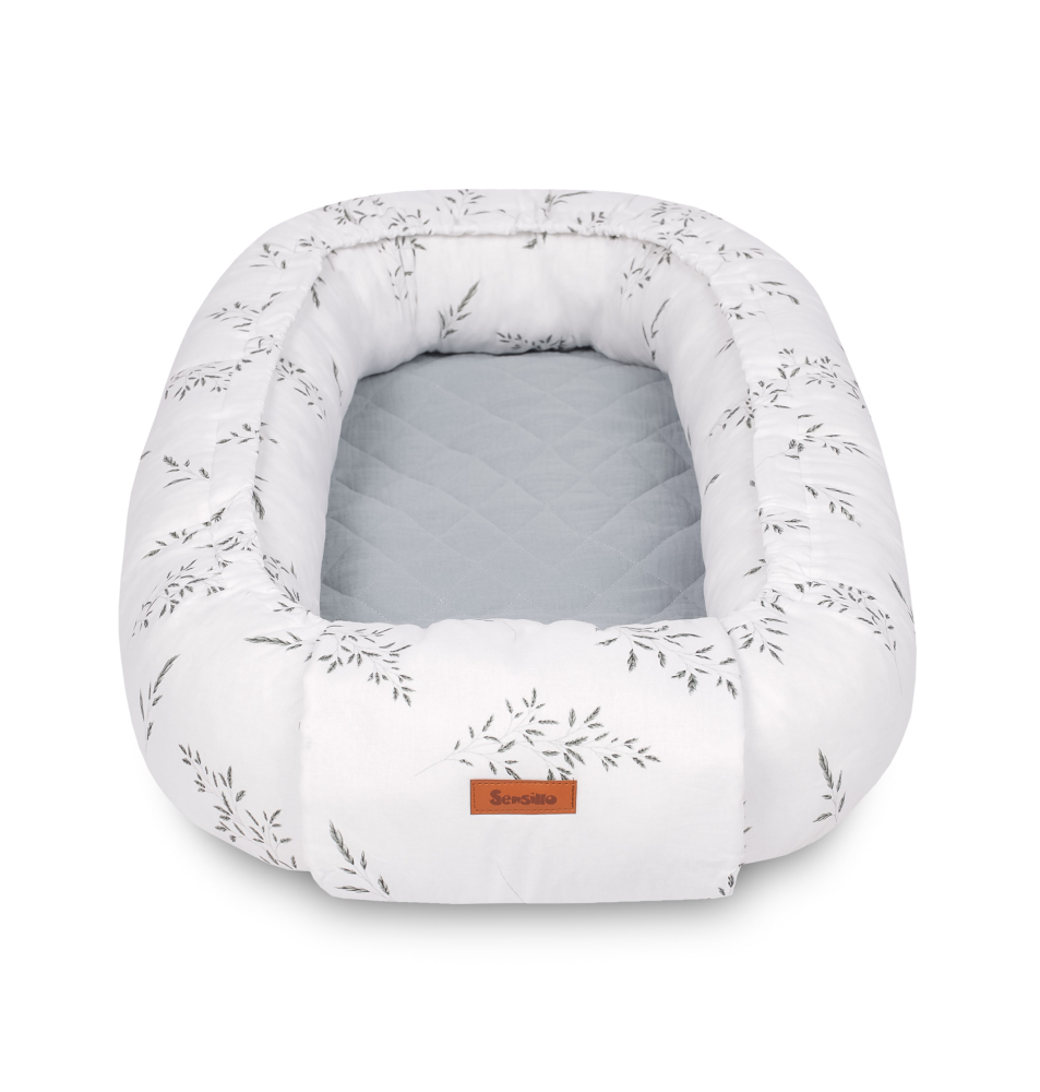 Baby Nest Muslin Branch Green 80x45 cm + Perna [4]