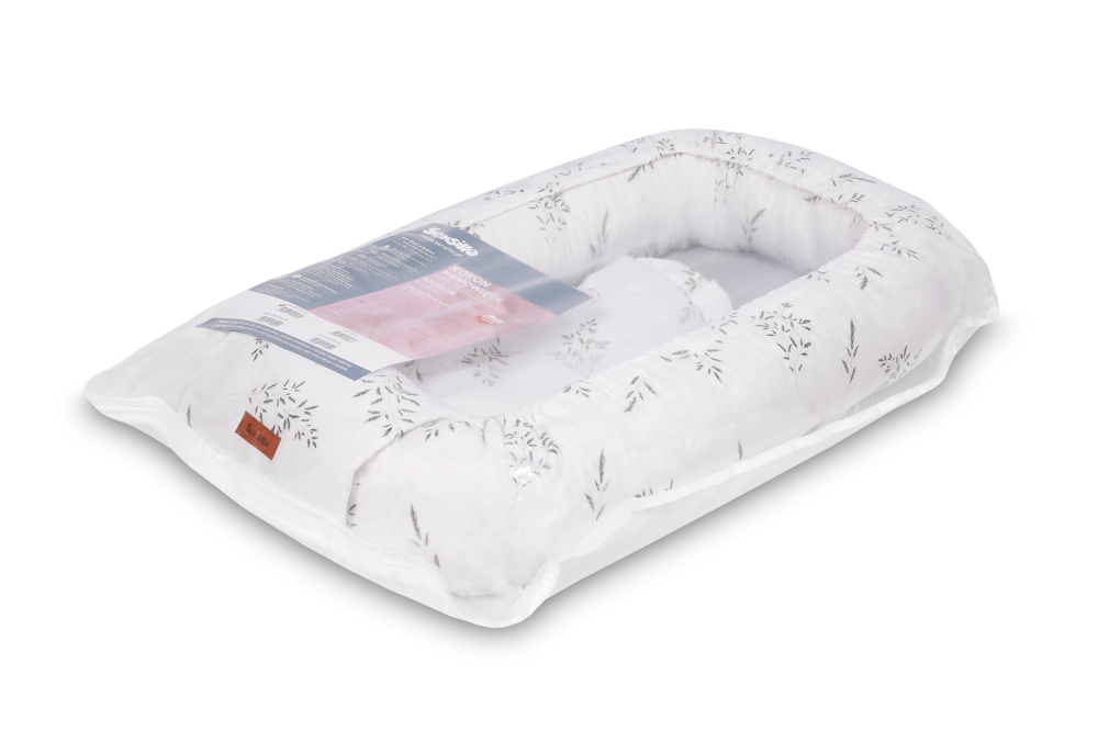 Baby Nest Muslin Branch Green 80x45 cm + Perna [7]