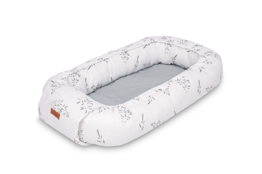 Baby Nest Muslin Branch Green 80x45 cm + Perna [3]