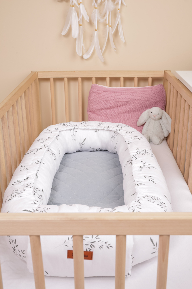 Baby Nest Muslin Branch Green 80x45 cm + Perna [6]