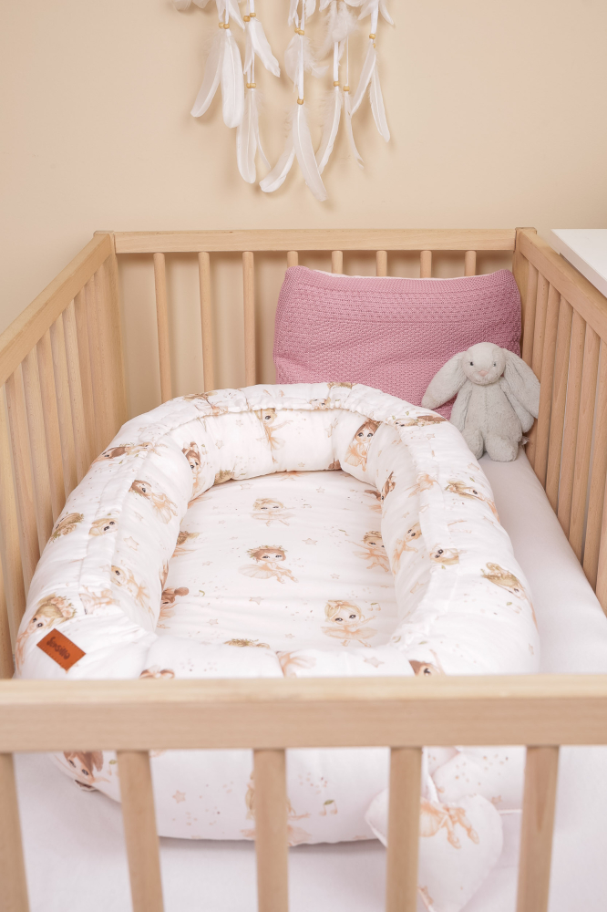 Baby Nest Muslin Ballerinas Pink 80x45 cm cu Perna Inclusa [7]