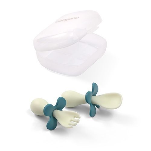 BabyOno - Lingurita și Furculita cu Carcasă Protectoare 12 Luni+ [1]