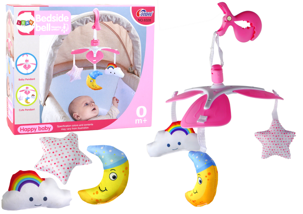 carusel-textil-roz-luna-stea-nor-clips-patut-0plus-Bebelul [1]
