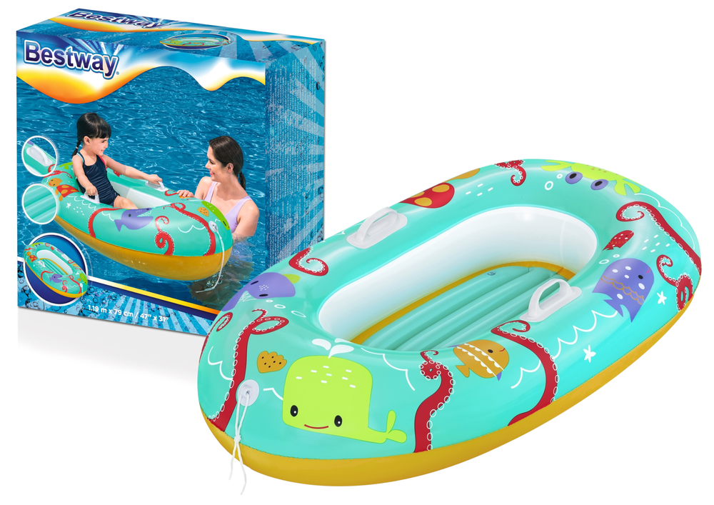 Barca gonflabila cu manere, Bestway, Tropical, 119 x 79 cm [2]
