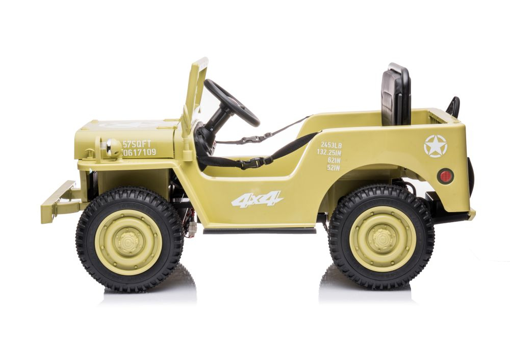 Mașinuță Electrică 4x4 JH-103 Khaki, Scaun Piele Ecologică [5]
