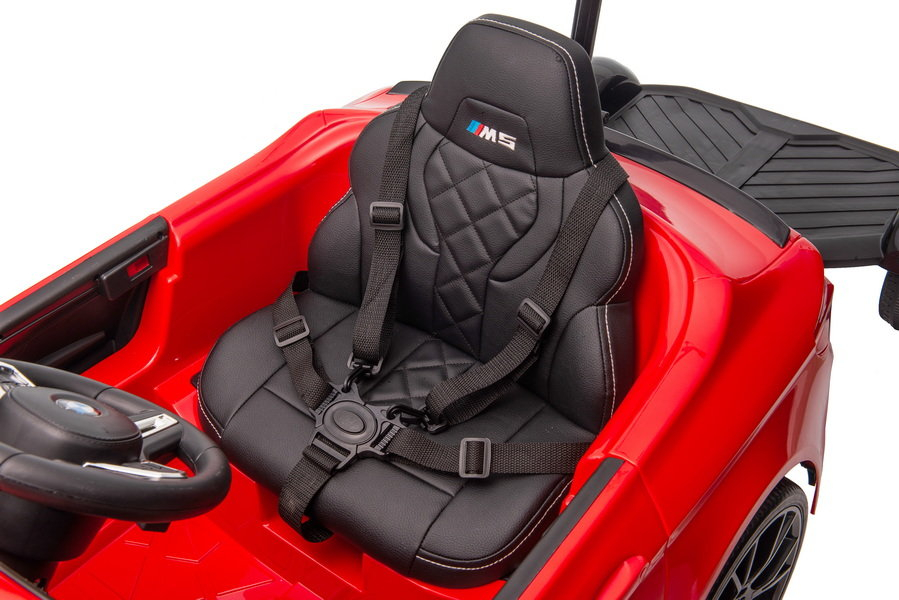 Mașinuță Electrică BMW M5 SX2118, Roșu Lăcuit, cu Platformă Părinte [12]