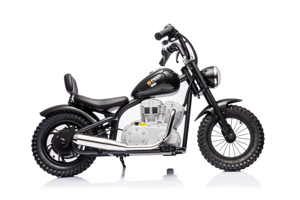 Motocicletă electrică A9902 Neagră, 36V, motor 350W, roți pneumatice [9]
