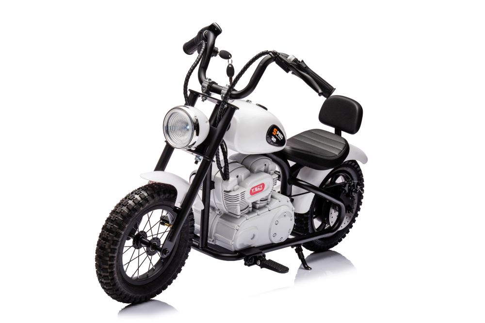 Motocicletă electrică A9902 Albă, 36V, motor 350W, roți pneumatice [3]