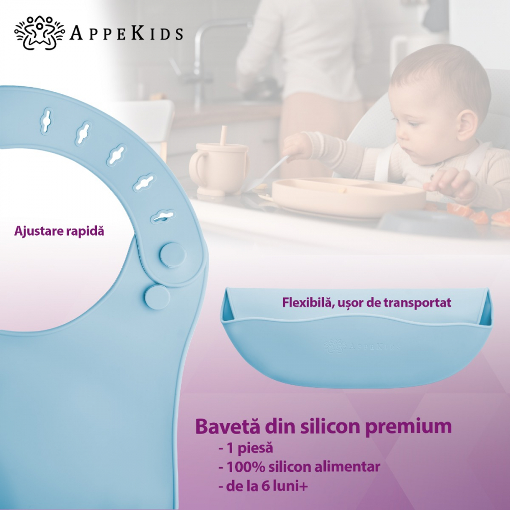 Baveta din silicon - Albastru [2]