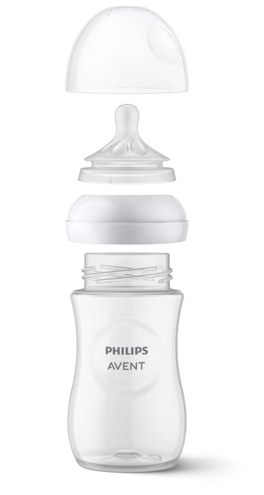 Biberon cu tetina din silicon 260 ml Philips Natural Response SCY903/11, Roz [4]