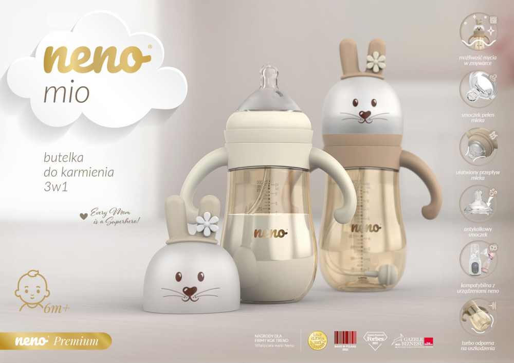 Biberon Neno Mio 3 în 1 pentru bebeluși – maro [6]