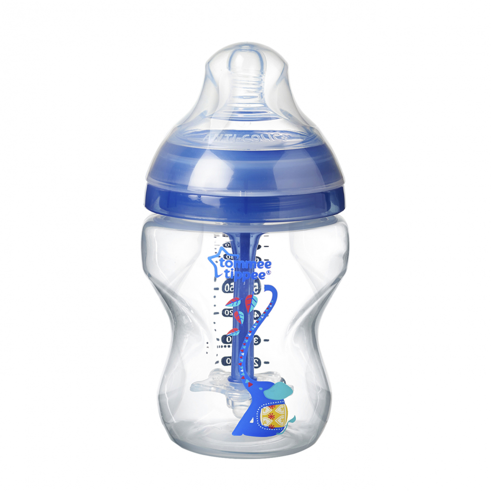 Biberon Tommee Tippee, Antic-colic, cu sistem de ventilatie, albastru, 260 ml, +0 luni [2]