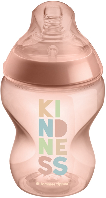 Biberon Tommee Tippee Closer to Nature, Kindness, roz, 260 ml, +0 luni [3]