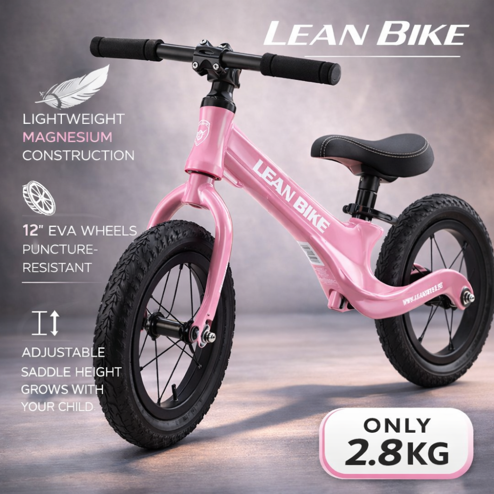 Bicicleta fara pedale MAGNEZIO cadru usor din magneziu roz [6]