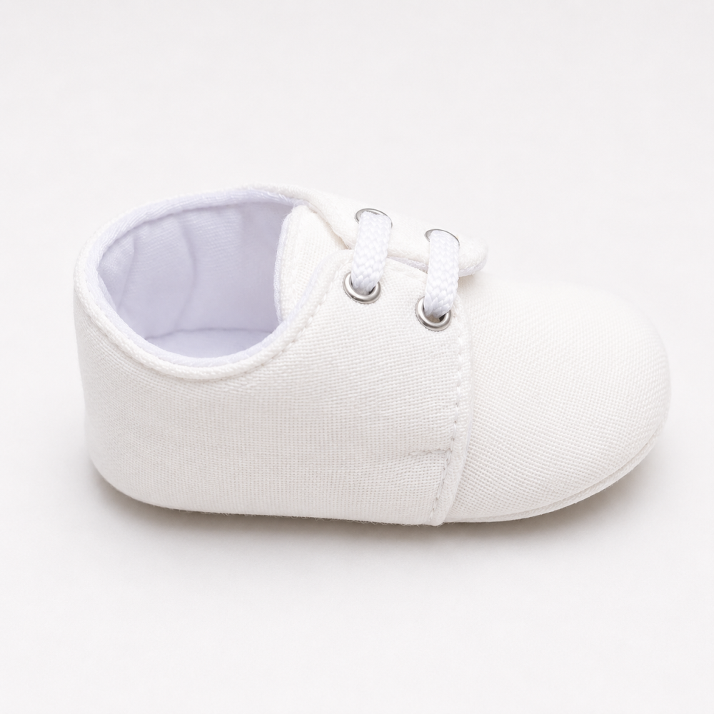 Botosei bebe unisex Pattini talpa moale antiderapanta alb 0-12 luni [2]