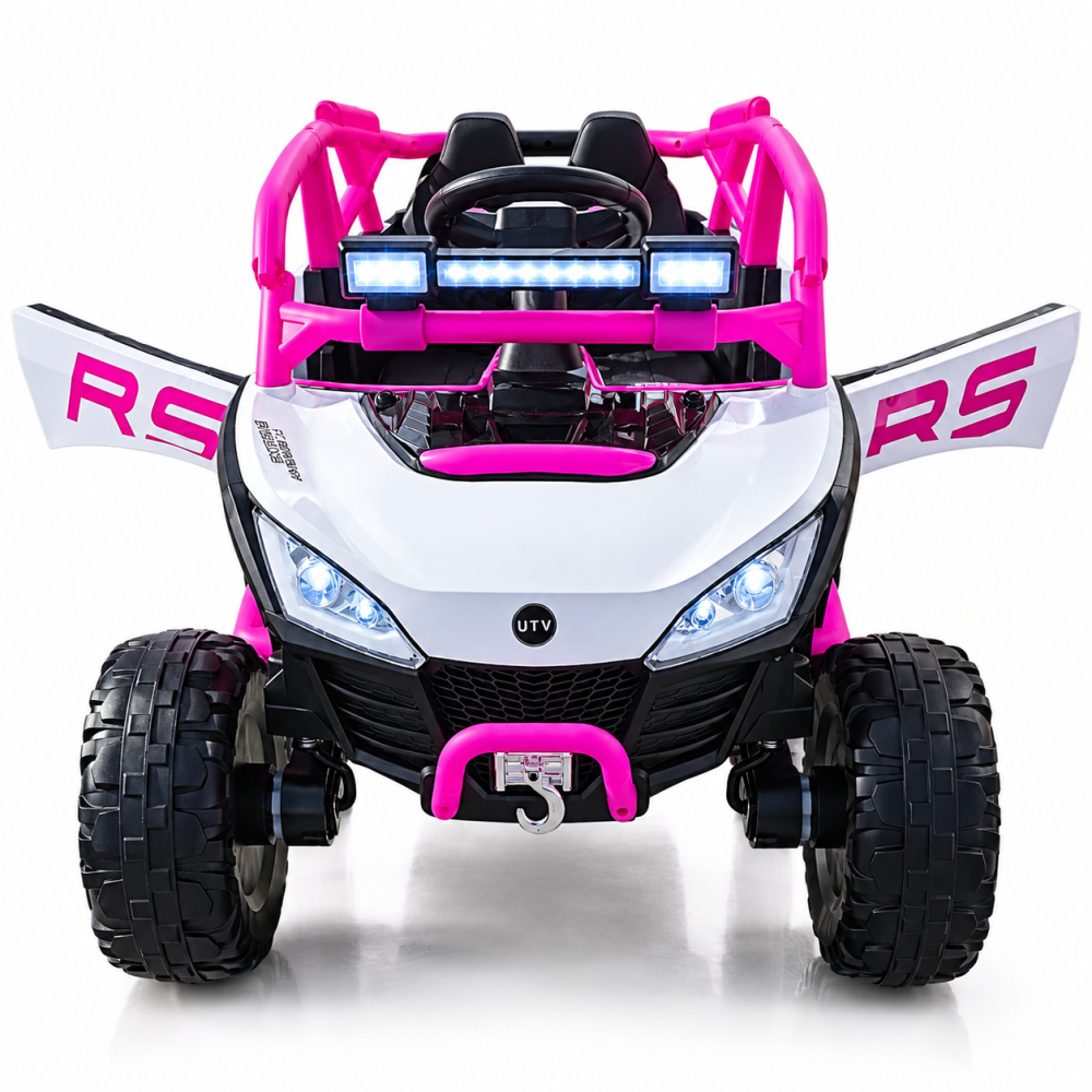 Buggy electric RS Off-Road pentru copii, 12V 7Ah, 4x25W, telecomanda 2.4G, roz, fetite, 3-8 ani [3]