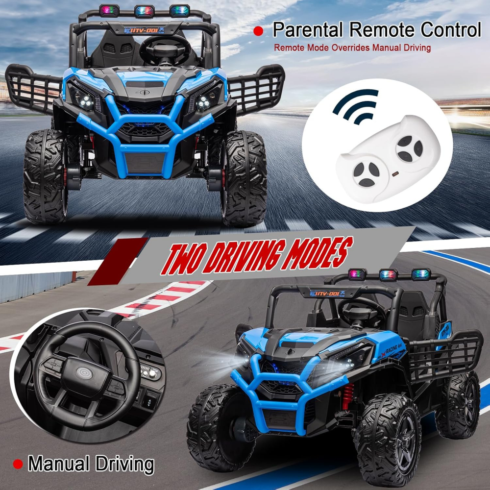 Buggy XXL UTV electric copii 4x4 cu doua locuri si telecomanda [12]