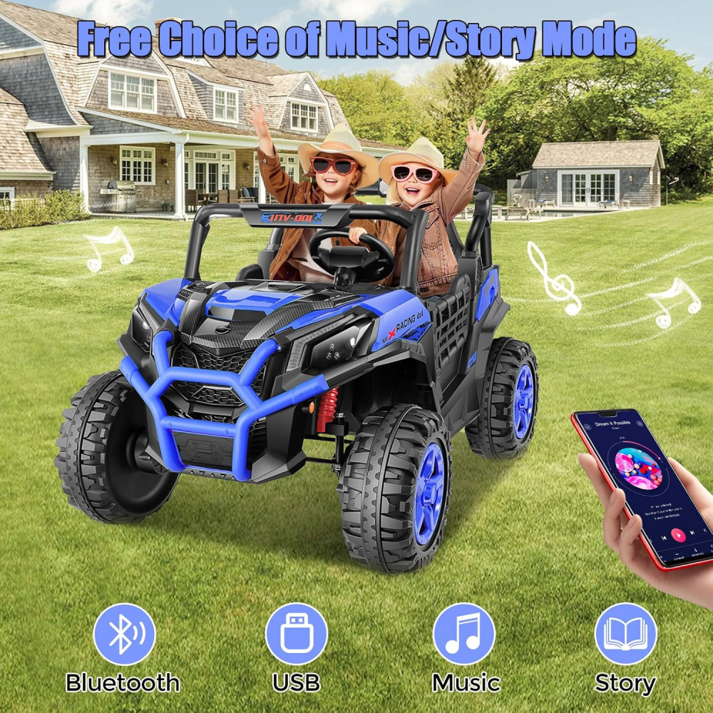Buggy XXL UTV electric copii 4x4 cu doua locuri si telecomanda [2]