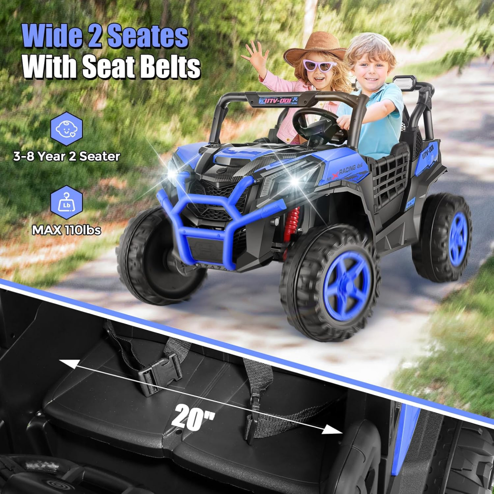 Buggy XXL UTV electric copii 4x4 cu doua locuri si telecomanda [3]