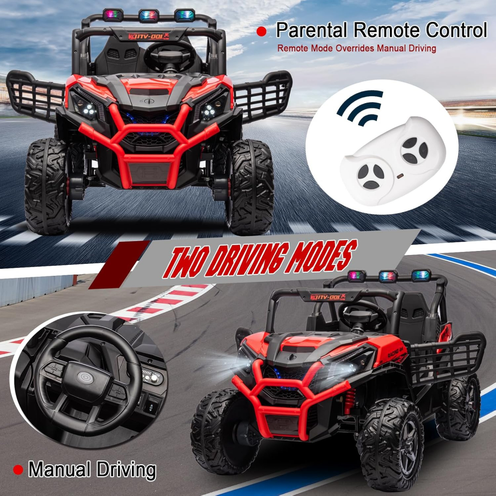 Buggy XXL UTV electric copii 4x4 cu doua locuri si telecomanda [12]