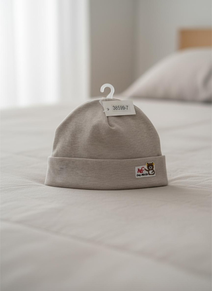 Caciula crem pentru copii cu aplicatie ursulet ABC – Confort si stil [2]