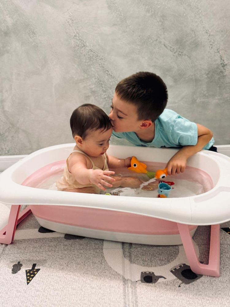 Cadita Pliabila pentru Bebelusi cu Perna si Termometru Digital – Girl [8]