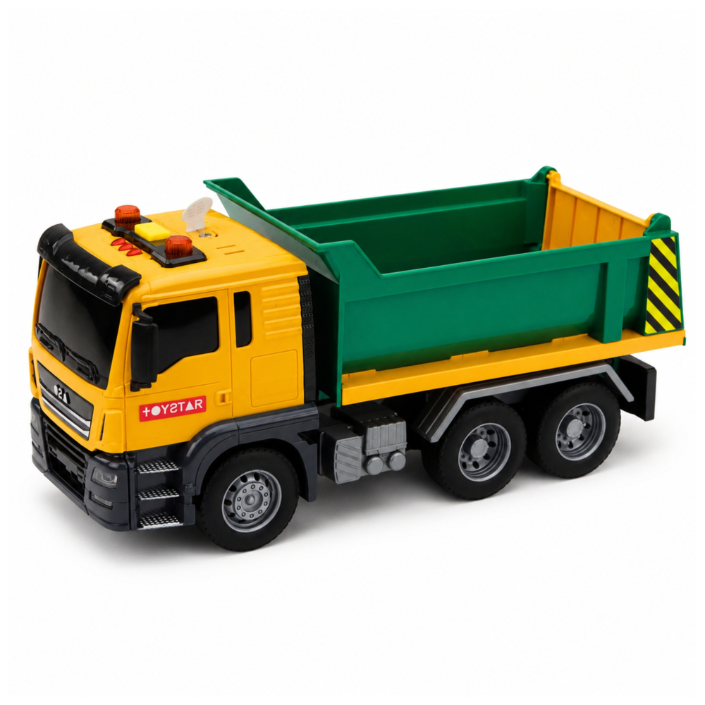 Camion Basculanta LEAN Toys cu Lumini Sunete si Bena Mobila 1:14 Galben 3 ani+ [3]