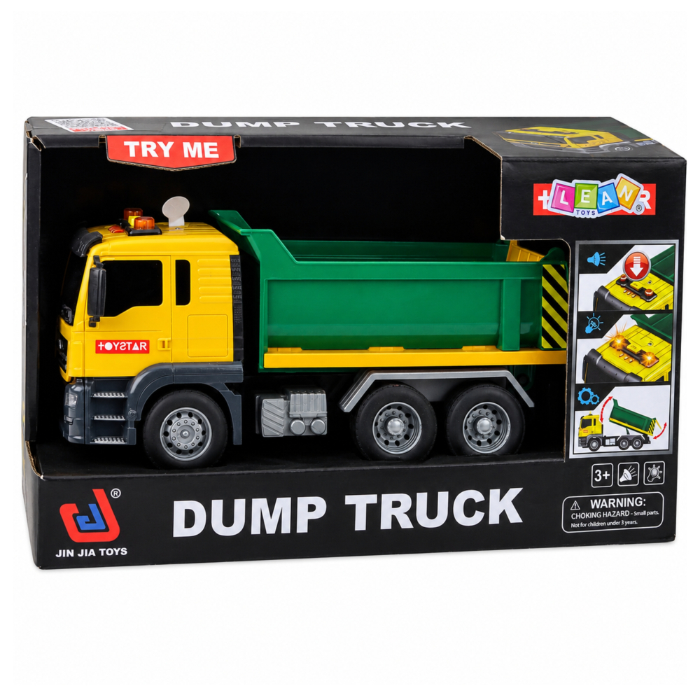 Camion Basculanta LEAN Toys cu Lumini Sunete si Bena Mobila 1:14 Galben 3 ani+ [6]