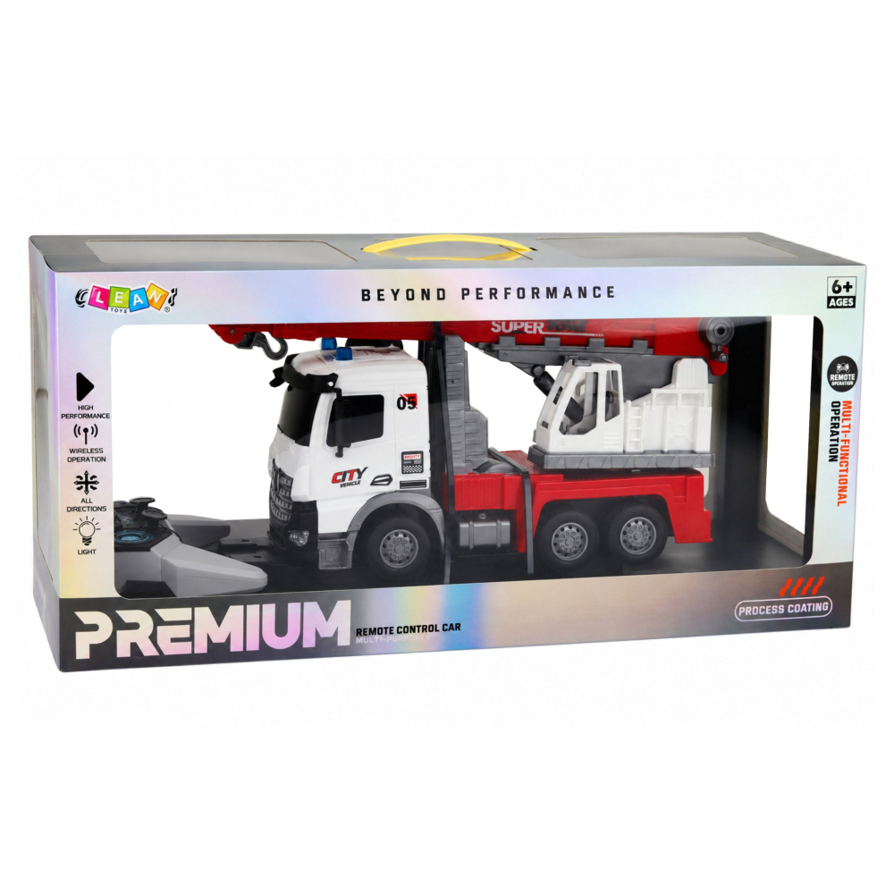 Camion cu macara si telecomanda RC mobila rotativa 1:14, 6 ani+ [6]