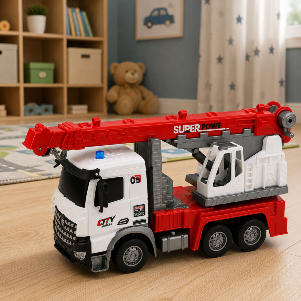 Camion cu macara si telecomanda RC mobila rotativa 1:14, 6 ani+ [5]